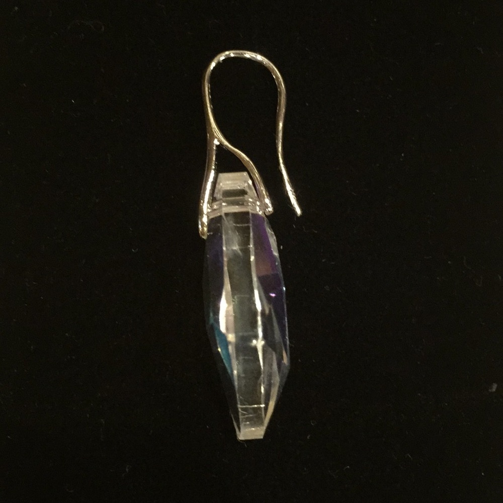 {Farah Jewelry}Clear Nugget Drop Earrings - Picture 2 of 3
